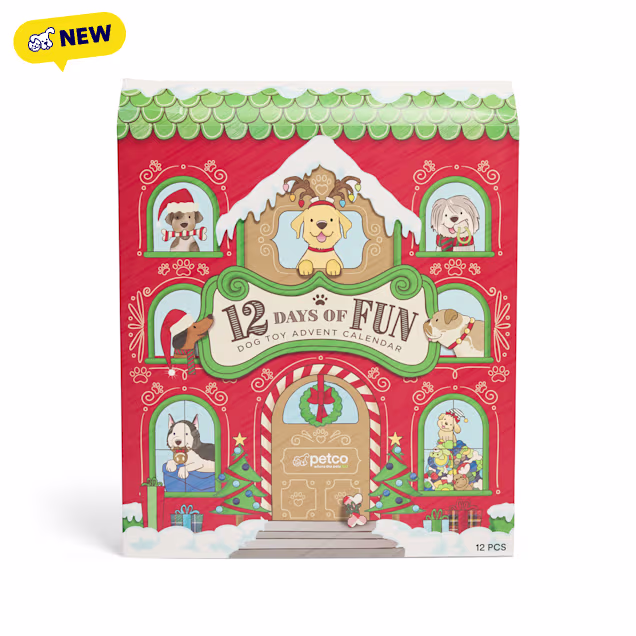 Petco Holiday 12 Days of Fun Dog Toy Advent Calendar, Small - Carousel image #1