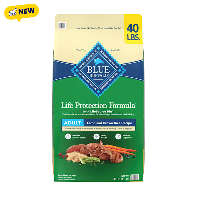 Blue Buffalo Life Protection Formula Made with Natural Ingredients, Lamb & Brown Rice, Adult Dry Dog Food, 40 lbs. - Carousel image #1