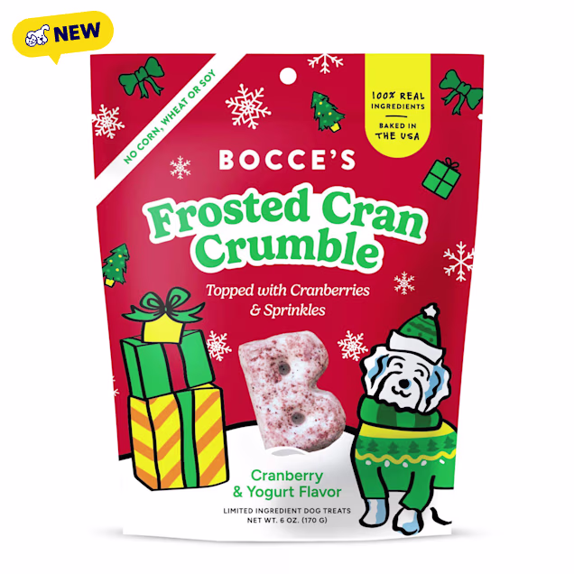 Bocce's Bakery Frosted Cran Crumble, Soft & Chewy Dog Treats, 6 oz. - Carousel image #1