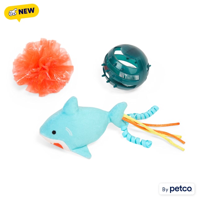 YOULY Shark Multipack Cat Toy, X-Small, Pack of 3 - Carousel image #1