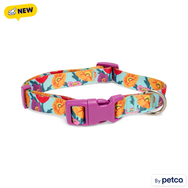 YOULY Multicolor Poppy Dog Collar, Small - Carousel image #1