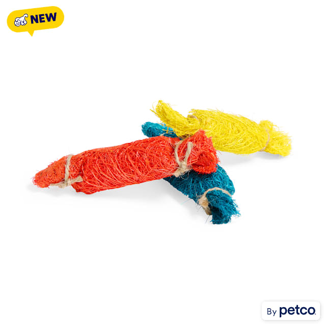 EveryYay Candy-Shaped Small Animal Loofah Chew Toys, Set of 3 - Carousel image #1