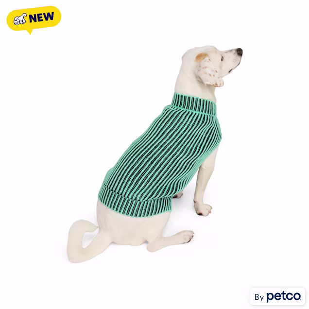 YOULY Green Knit Pet Sweater, Green, XX-Small - Carousel image #1