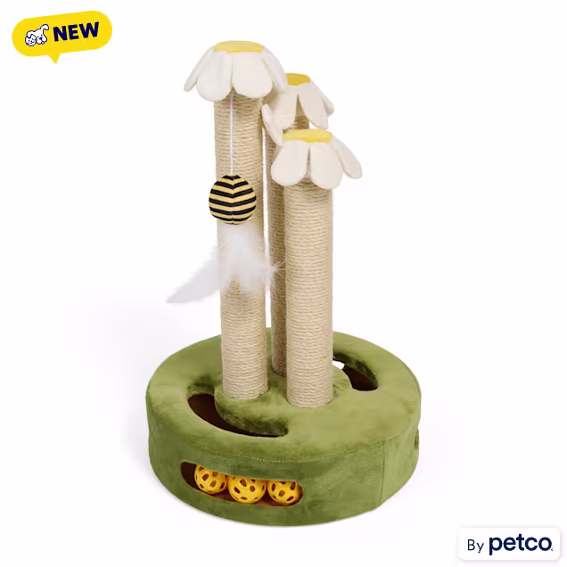 EveryYay Daisy 3-Sided Cat Scratching Post, 19.5" H - Carousel image #1