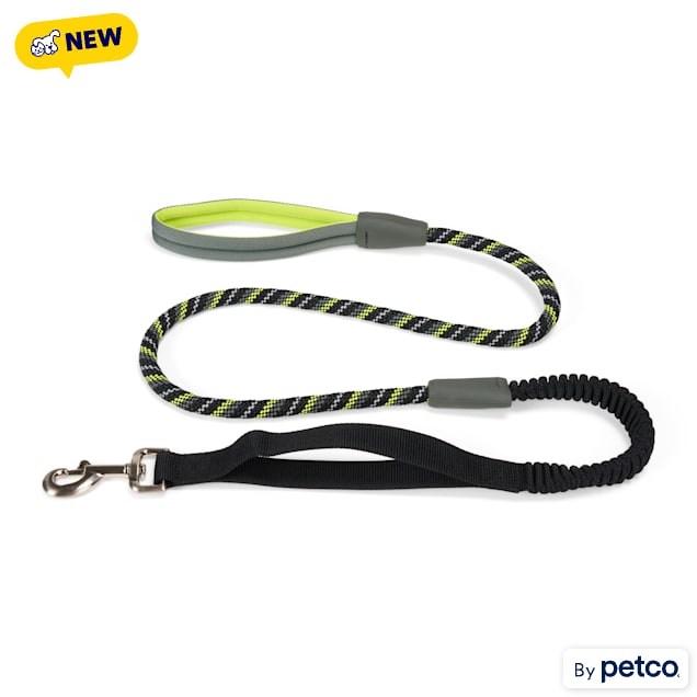 YOULY Adventure Shock-Absorbing Dog Leash, 5 ft., Black - Carousel image #1