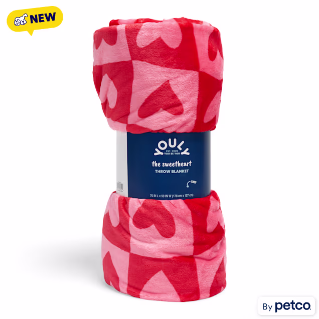 YOULY Valentine's Hearts Throw Blanket, 70" L X 50" W - Carousel image #1