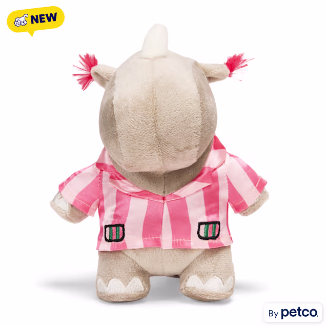 YOULY Rhino PJ Plush Dog Toy, Small - Carousel image #1