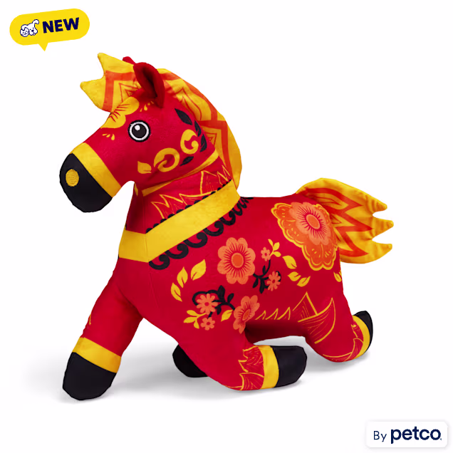 Leaps & Bounds Lunar New Year 2026 Horse Plush Dog Toy, Large - Carousel image #1