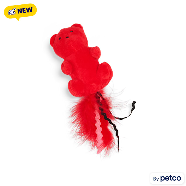 YOULY Red Bear Mix & Match Attachment Cat Teaser Toy, X-Small - Carousel image #1