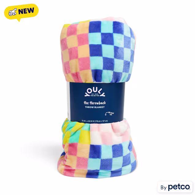 YOULY Pop Art Checkered Pet Throw, 70" L X 50" W - Carousel image #1