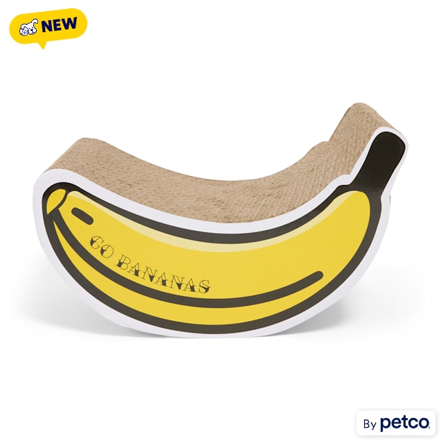 YOULY Pop Art Banana Scratcher Cat Toy, 12" L X 8" W, X-Large - Carousel image #1
