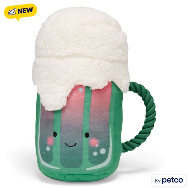 YOULY St. Patrick's Day Beer Mug Plush Dog Toy, Large - Carousel image #1