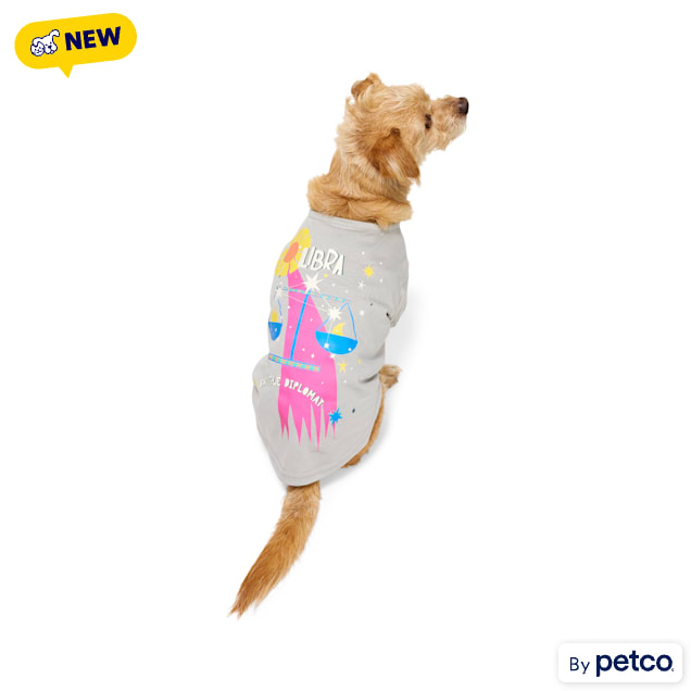 YOULY Libra Zodiac Sign Pet T-Shirt, Small - Carousel image #1