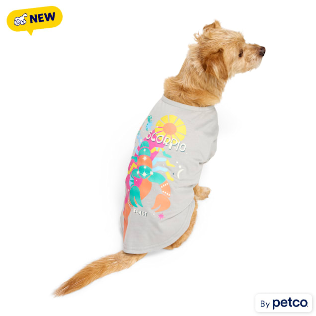 YOULY Scorpio Zodiac Sign Pet T-Shirt, Small - Carousel image #1