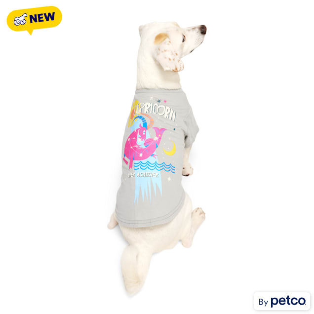 YOULY Capricorn Zodiac Sign Pet T-Shirt, Small - Carousel image #1