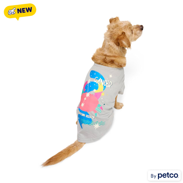 YOULY Cancer Zodiac Sign Pet T-Shirt, Small - Carousel image #1