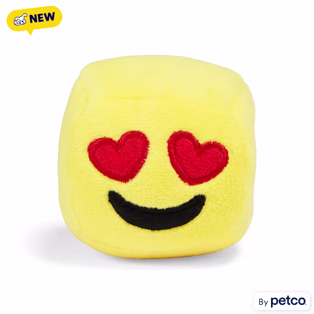 YOULY Heart Eyes Plush Build & Play Slide-On Dog Toy, Small - Carousel image #1