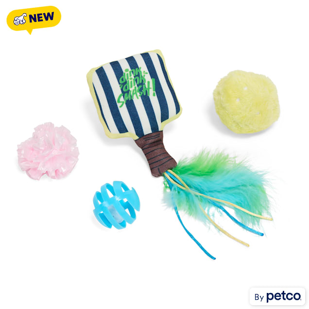 YOULY Pickleball Cat Toy Set, Small, Pack of 4 - Carousel image #1
