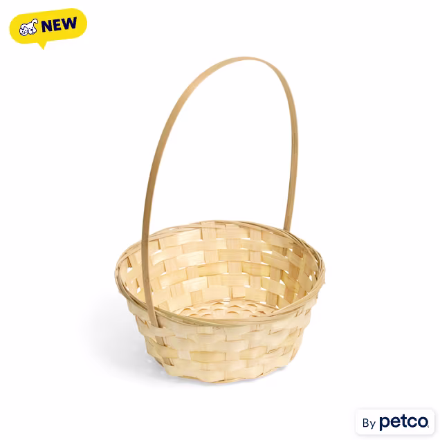 YOULY Easter Wicker Basket for Pet Parents, 8"L X 8"W X 12.5" H - Carousel image #1