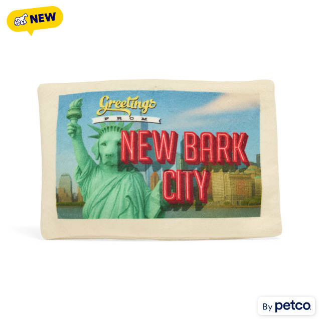 YOULY New Bark City Travel Postcard Plush Dog Toy, Small - Carousel image #1
