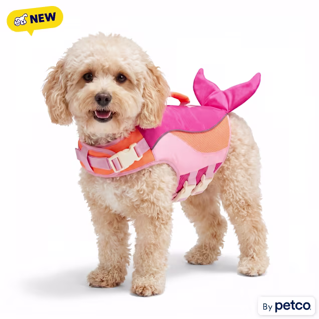 YOULY Dog Flotation Vest with Mermaid Tail, XX-Small - Carousel image #1