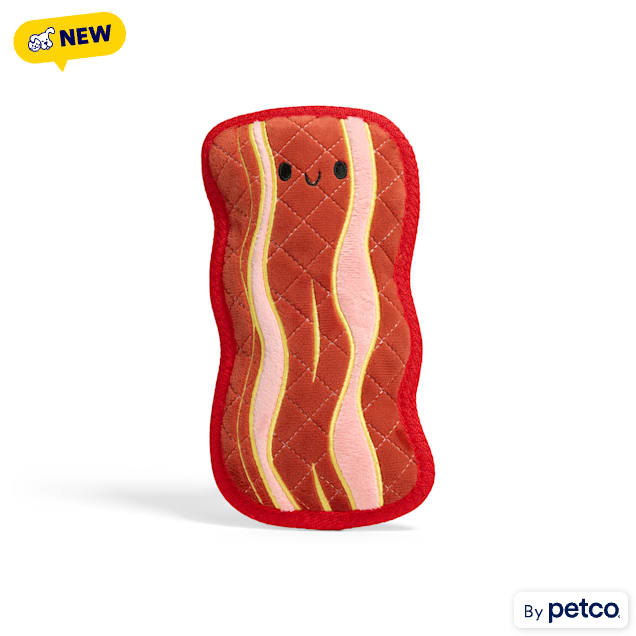 Leaps & Bounds Bacon Tough Plush Dog Toy, Small - Carousel image #1