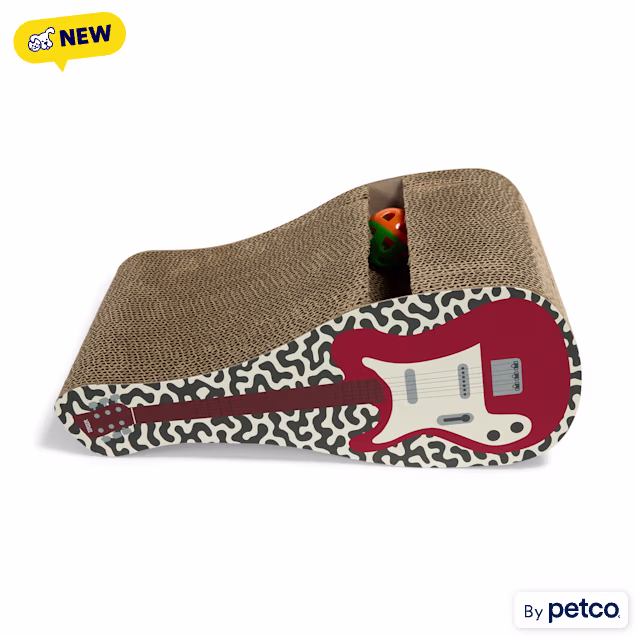 EveryYay Guitar Cat Scratcher, 14.5" H X 9.25" D X 5.6" W - Carousel image #1