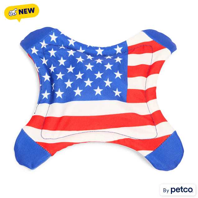 YOULY American Flag Flyer Dog Toy, Large - Carousel image #1