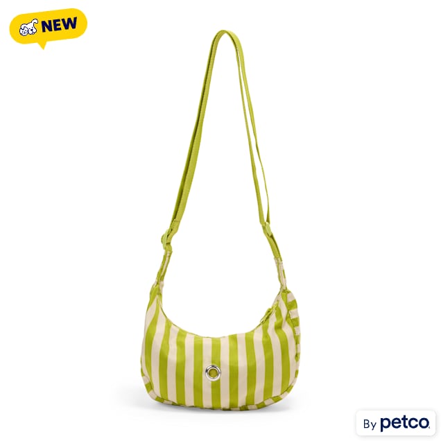 YOULY Adult Sling Cross-Body Bag, Green Stripe - Carousel image #1