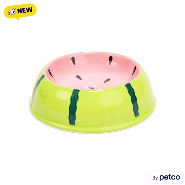 EveryYay Watermelon Ceramic Cat Bowl, 0.63 Cup - Carousel image #1
