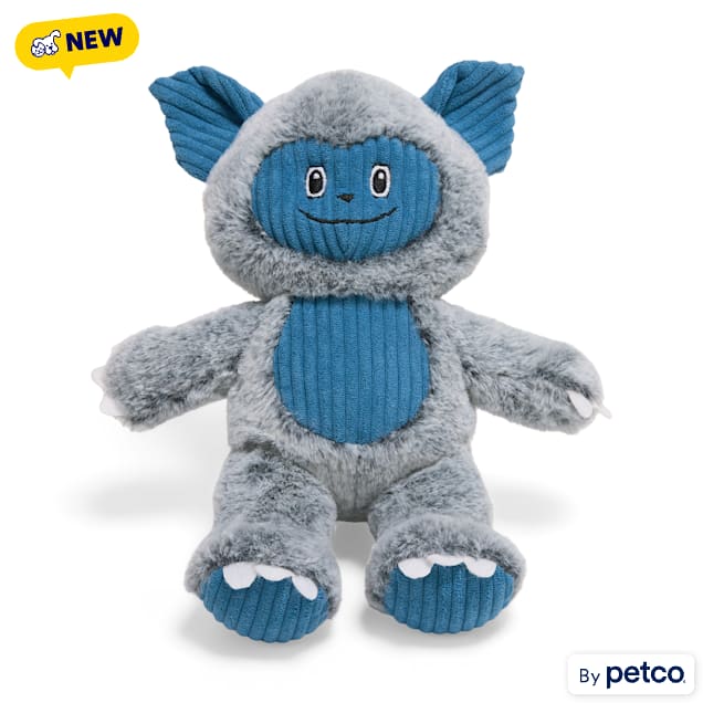 Leaps & Bounds Grey Knotty Monster 2-in-1 Plush Rope Dog Toy, Medium - Carousel image #1