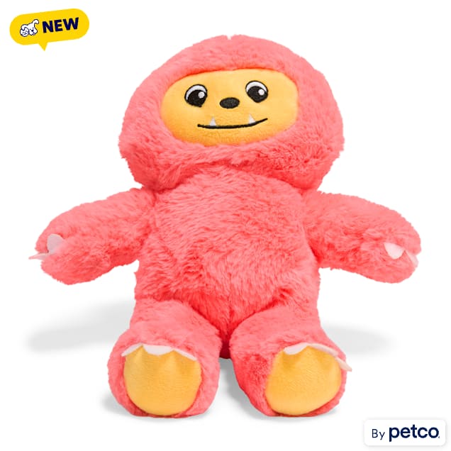 Leaps & Bounds Pink Knotty Monster 2-in-1 Plush Rope Dog Toy, Medium - Carousel image #1