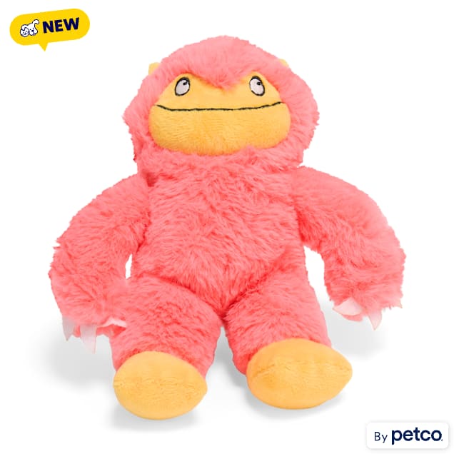 Leaps & Bounds Pink Knotty Monster 2-in-1 Plush Rope Dog Toy, Small - Carousel image #1