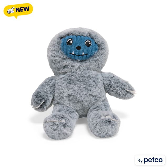 Leaps & Bounds Grey Knotty Monster 2-in-1 Plush Rope Dog Toy, Small - Carousel image #1