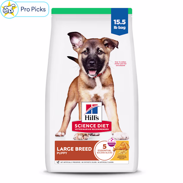 Hill's Science Diet Chicken & Brown Rice Recipe Large Breed Dry Puppy Food, 15.5 lbs. - Carousel image #1