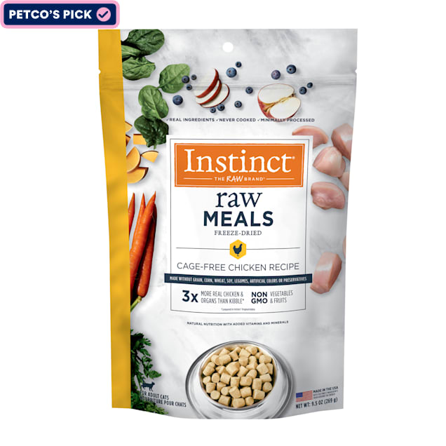 Instinct Freeze Dried Raw Meals Grain Free Cage Free Chicken Recipe Cat Food by Nature's Variety, 9.5 oz. - Carousel image #1