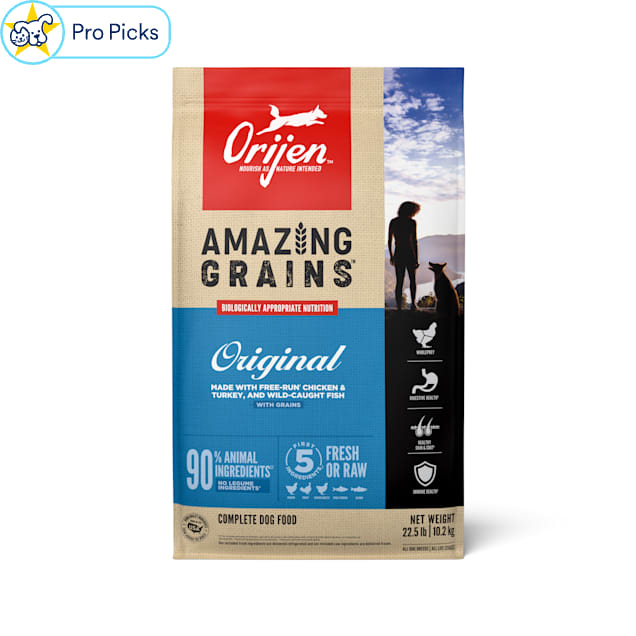 ORIJEN Original Recipe Amazing Grains High Protein Dry Dog Food, 22.5 lbs. - Carousel image #1