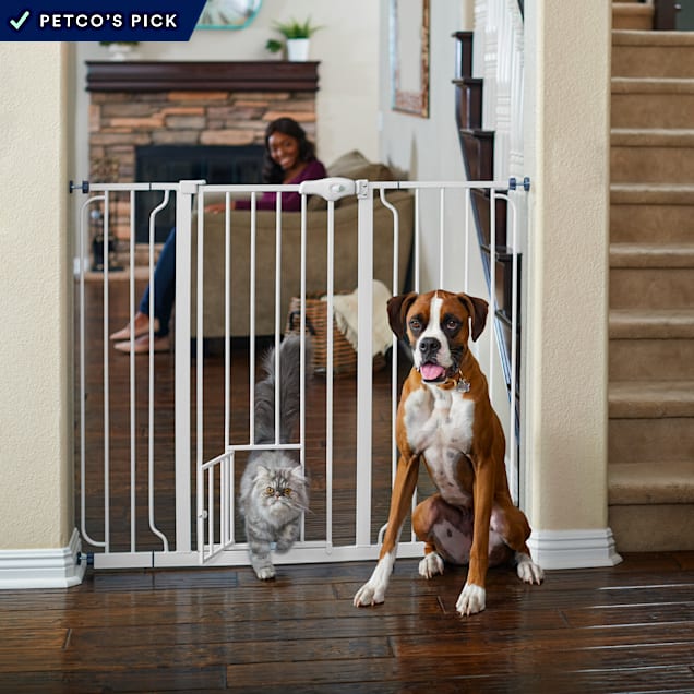 You Me Extra Tall Walk Thru Pet Gate 29 50 W X 41 H Petco