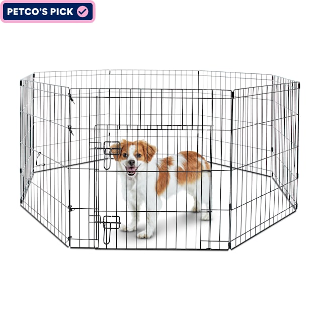 Animaze Adjustable Exercise Black Pen For Dogs 24 H Petco