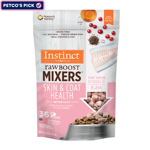 Instinct Freeze-Dried Raw Boost Mixers Grain-Free Skin & Coat Health Recipe Cat Food Topper, 5.5 oz. - Carousel image #1