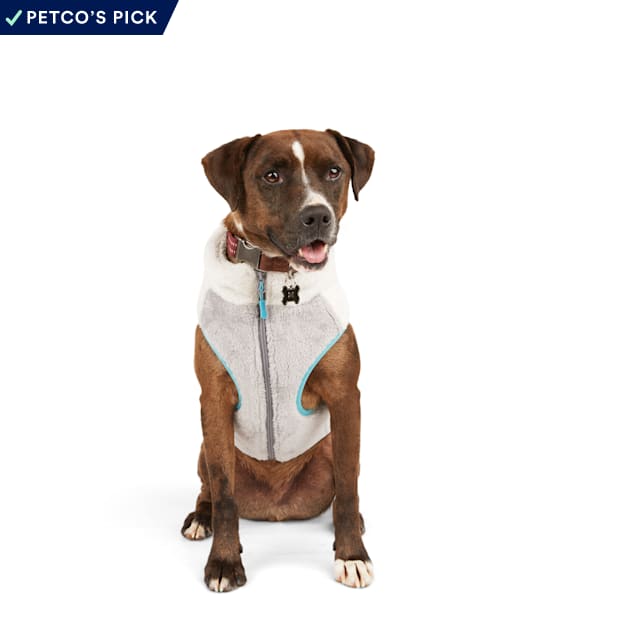 Reddy Grey Aqua Colorblock Dog Vest Xx Small Petco