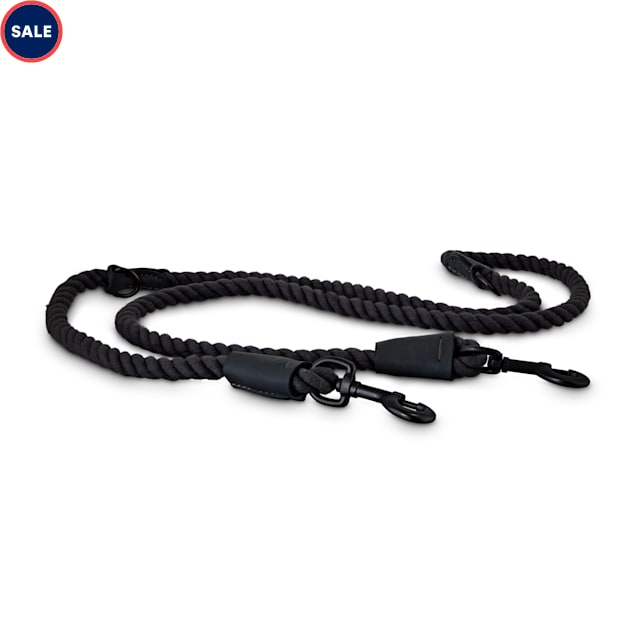 Black rope dog leash