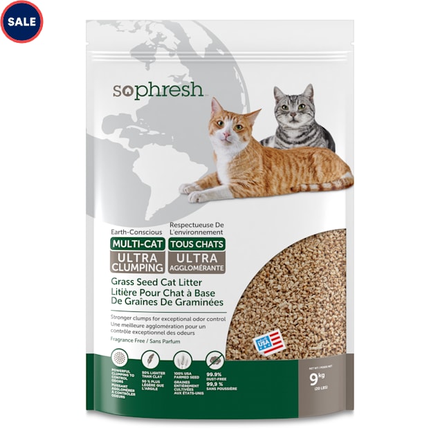 So Phresh Extreme Clumping Unscented Grass Seed Cat Litter, 20 lbs. Petco