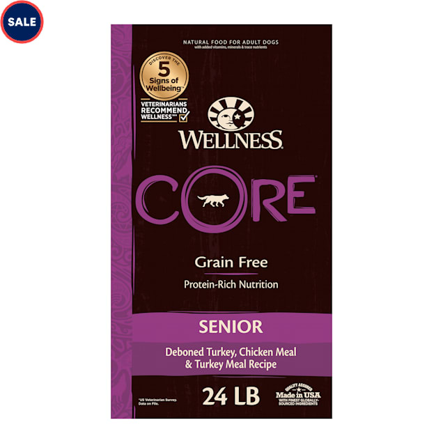 Wellness CORE Natural Grain Free Senior Dry Dog Food, 24 lbs. - Carousel image #1