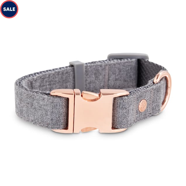 Grey dog collar and lead Clearance