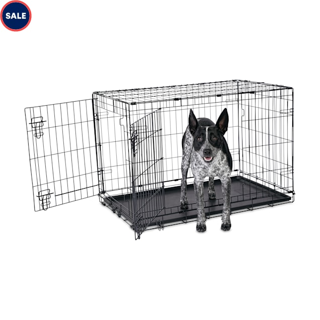 Animaze 2-Door Folding Dog Crate, 36.5" L x 23.5" W x 24.7" H - Carousel image #1