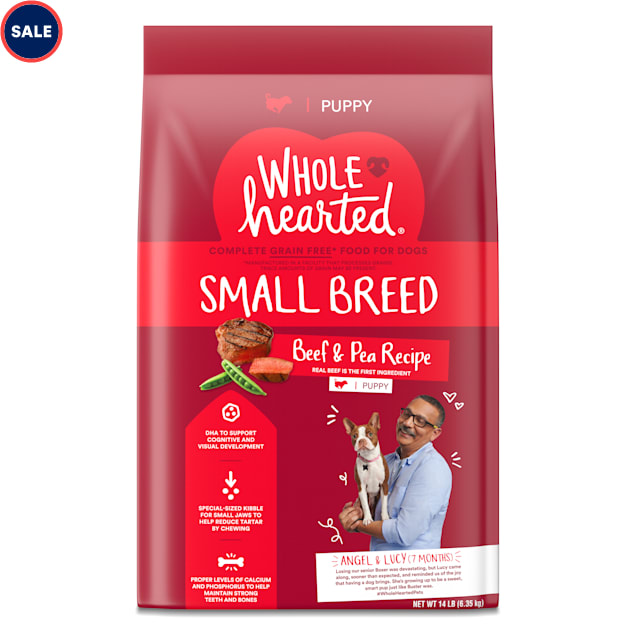 Picture of WholeHearted Grain Free Small Breed Beef and Pea Recipe Dry Puppy Food ...