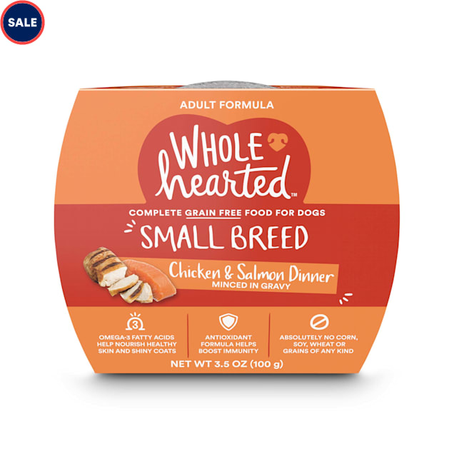 WholeHearted Grain Free Small Breed Chicken and Salmon Dinner Adult Wet