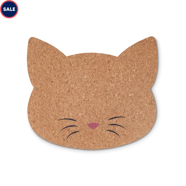 Harmony CatShaped Cork Placemat for Cats, 17.75" L X 15.5" W Petco