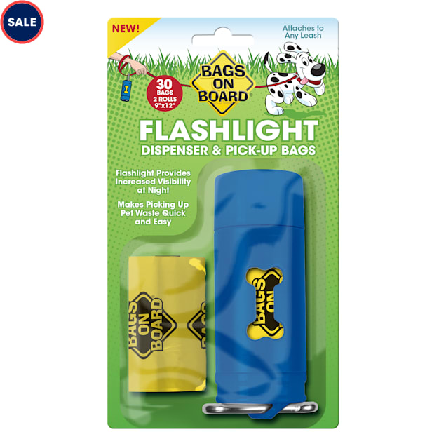 Bags on Board Flashlight Dispenser & Pickup Bags Refill for Dogs, 30